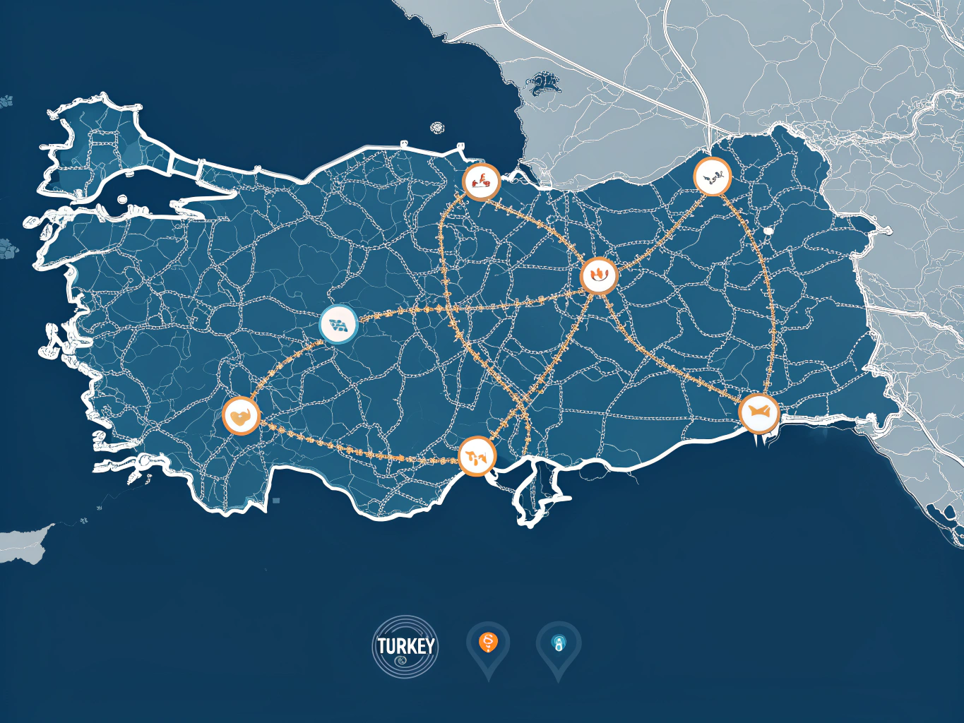 Hierarchisches Diagramm des türkischen Mautsystems
